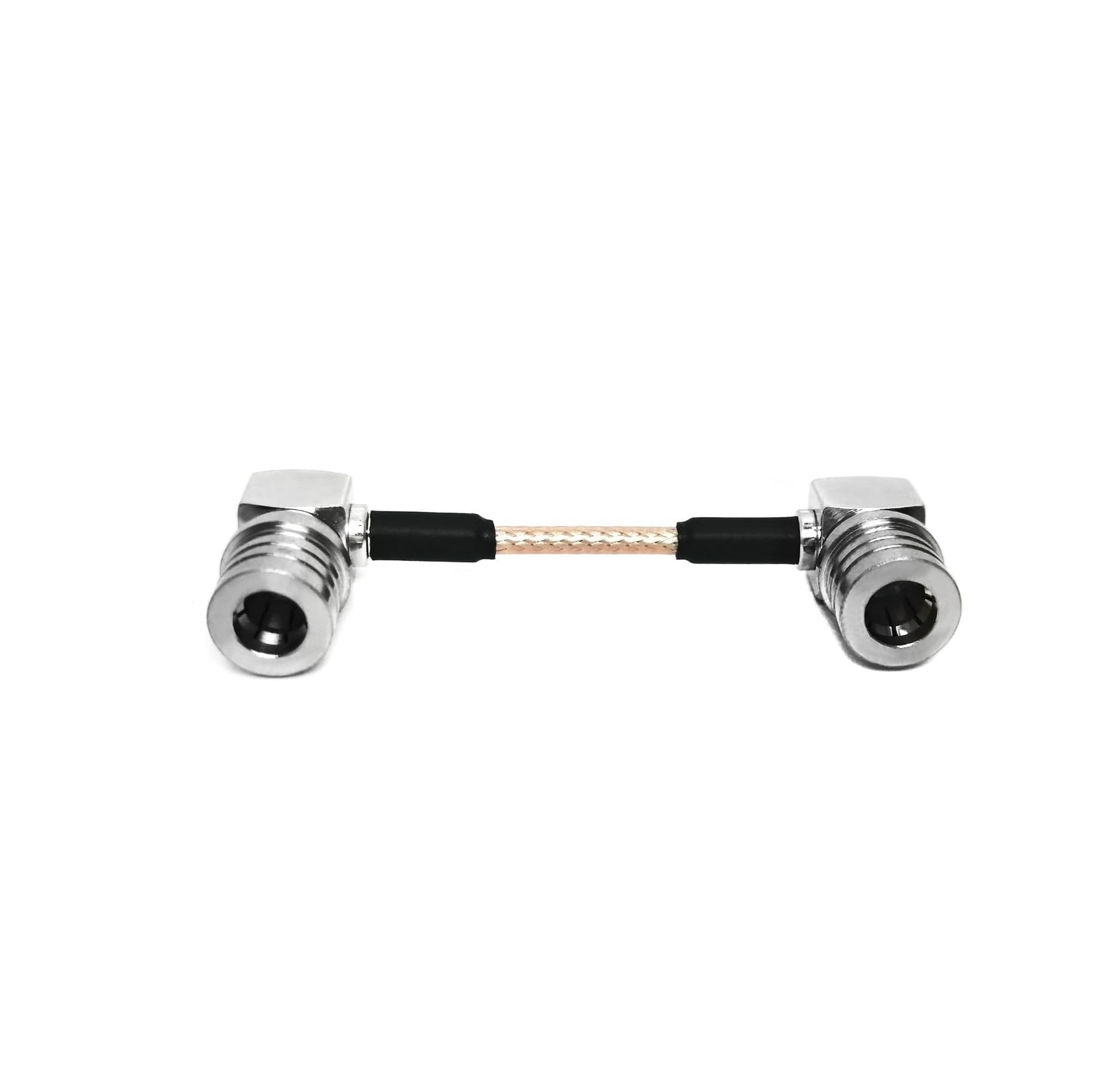 Cable de extensión RG316 QMA macho en ángulo de 2 pulgadas a QMA macho en ángulo - Conector coaxial de 50 ohmios