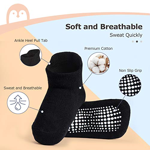 Momcozy Babysokjes Antislip Enkelsokjes Katoenwollen Kindersokjes Gripsokjes Anti-uitglij peutersokjes babysokjes… - Image 5