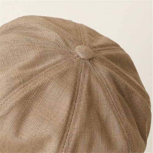 Gorra estilo newsboy de lino transpirable para mujer miniatura 2
