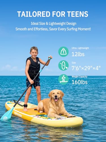 Image of Niphean Inflatable Stand Up Paddle Board with SUP Accessories, Anti-Slip EVA Deck, 10'6'' Inflatable Paddle Boards for Adults & Youth of All Skill Levels