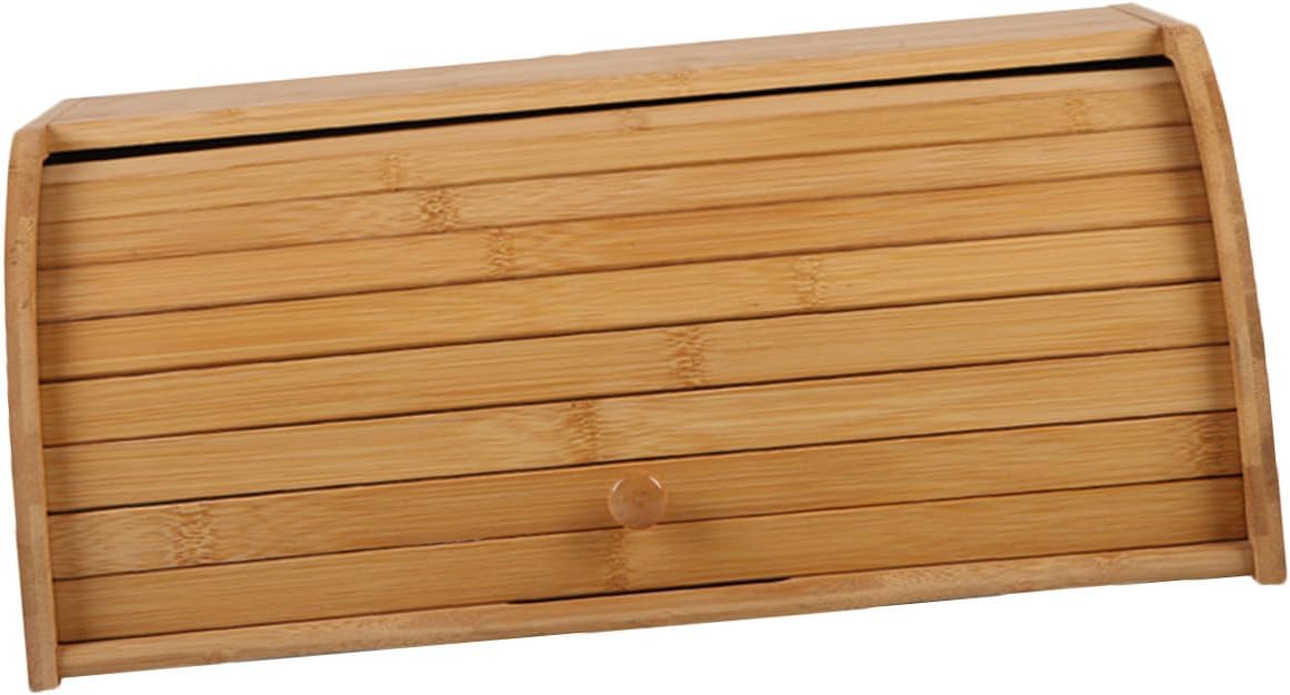 Wood Bread Box Lid, Kitchen Counter Wooden Bread Basket Organizer for Home Food Storage and Fruit Keeper