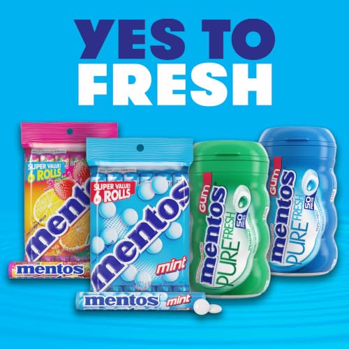 Mentos Sugar Free Gum with Xylitol, Fresh Mint, 80 Piece Bottle (4 Pack) - image 8