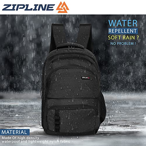 Image of Zipline 35 Ltr, 19 inch Grey Laptop Backpack for Men & Women college girls boys fits 15.6 inch laptop macbook pro /tablet polyester Airline carry-on size