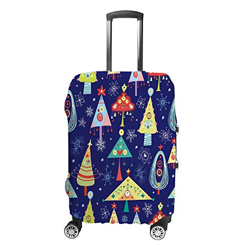 Housse de valise anti-rayures lavable motif sapins pour éviter les chocs en soute