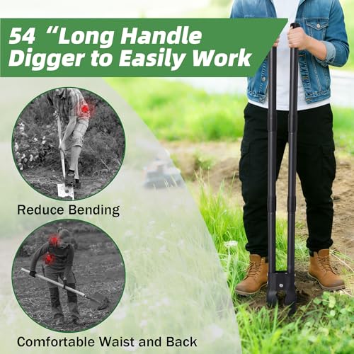 LLARGUEST Post Hole Digger para Jardinería 54 Inch miniatura 4