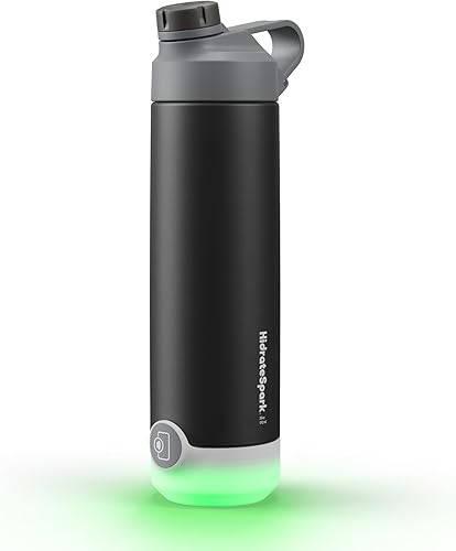 Hidrate Spark TAP Smart Botella de agua Acero inoxidable aislado Toca el teléfono para rastrear la ingesta de agua, recordatorio de brillo LED