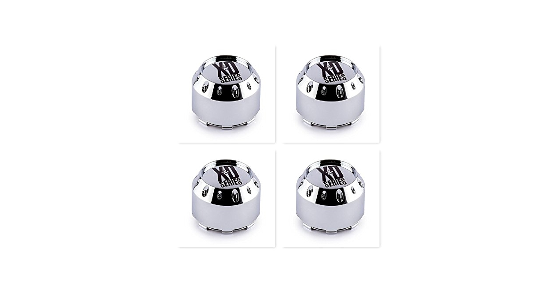 ‪ ٍ ٛ . ̫ . ٛ ٍ KMC XD Series 464K106 905K106 Chrome Wheel Center Caps 5/6