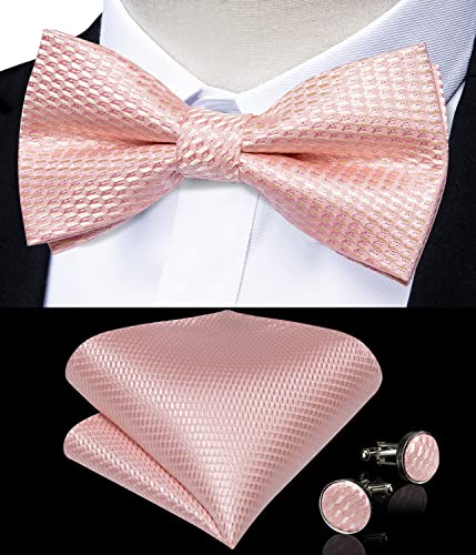 Image of DiBanGu Paisley Bow Tie and Supenders for Men Tuxedo Heavy Duty 6 Clips Suspender Adjustable Y-Shape Mens Trouser Braces