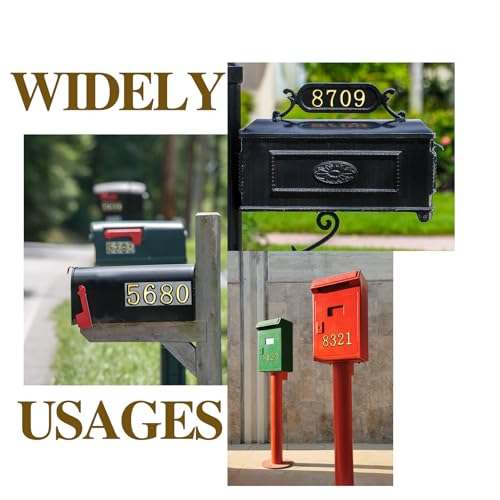 Image of opasyo 30 Pieces Mailbox Numbers for Outside 2 inch 0-9 Self-Adhesive Mail Box Numbers,3D Gold House Numbers for Mailbox, Apartment, House, Trash Bins,Office Hotel Room (Gold, 2inch)