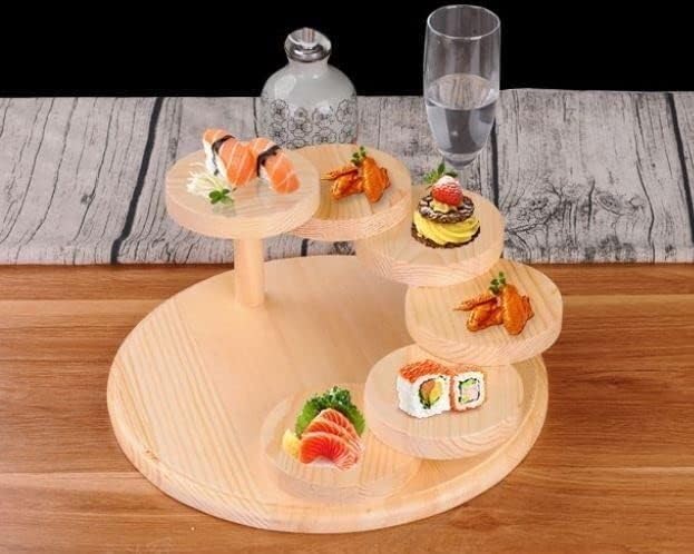 Amazon.co.jp: 寿司・刺身盛台 木製 階段盛器 刺身盛り皿 盛付皿