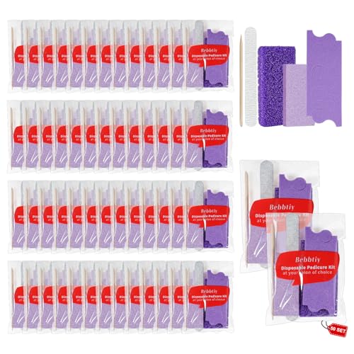 Disposable Pedicure Kit Sets, 5 in 1, 50 Count