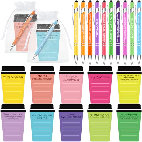 Notes adhésives forme café et stylo Kosiz pour équipe infirmière