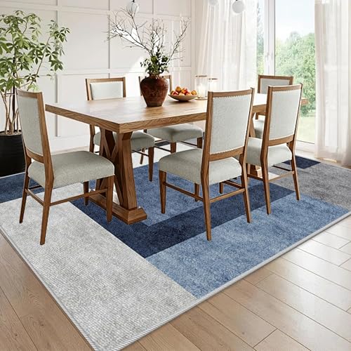 Tapis de salon lavable 60x90 cm antidérapant à poil ras