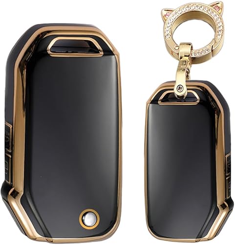 Miniatura 5 de TECART Funda plegable para llave Kia Forte Cerato Soft TPU llavero llavero caja accesorios protector 3 botón