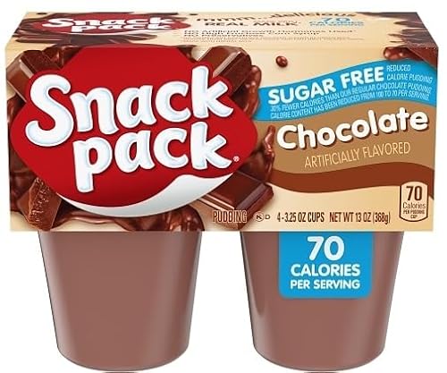 Snack Pack Pudding, Chocolate, Vanilla, Sugar Free vanilla, and Sugar Free Chocolate, 4 Cups of Each Kind (16 Cups Total) - with Two Make Your Day Sporks - Thumbnail 5