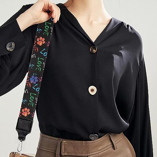 Image of Adjustable Purse Strap Replacement, Wide Shoulder Canvas Bag Strap, Crossbody Handbag Strap