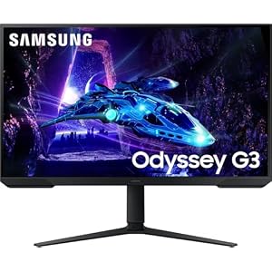 Monitor 32 inch Samsung Gaming Odyssey G3 – G30D zwart VA 1920 x 1080 1 ms 250 cd/m² 180 Hz HDMI DisplayPort in hoogte verstelbare standaard draaibaar kantelbaar