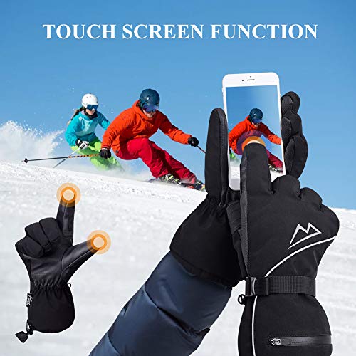 Loowoko Ski Gloves Waterproof Snowboard Gloves Winter Snow Gloves for Men Women