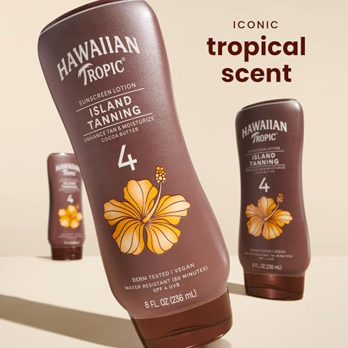 Image of Hawaiian Tropic Island Tanning Lotion, SPF 4, Twin Pack