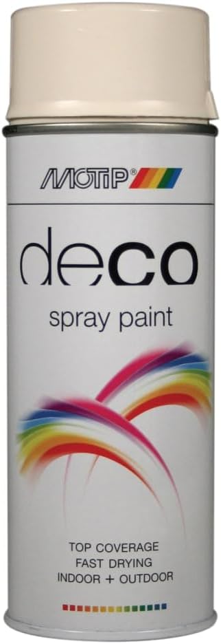 Motip Deco Spray Paint High Gloss RAL 9001 Cream White 400ml