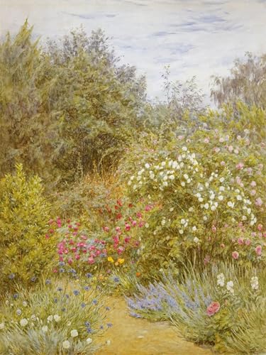 Cuadro de lienzo de Helen Allingham pintura mural con acabado premium de rosas inglesas 60x90
