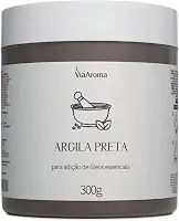 Argila Preta - Possui Ação Detox e Revitalizante| Indicado Para Todos Tipos De Pele 300g - Via Aroma