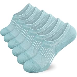 Airacker No Show Socks Womens Athletic Cushioned Low Cut Sports Running Ankle Socks for Women 6 Pairs