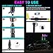 Nilight LED Whip Light 2 PCS 3FT COB RGB Lighted Antenna Whips with Spring Base Remote & App Control DIY Patterns Turn Brake Reverse Lights for Can-am Offroad ATV UTV RZR Polaris Dune Buggy Truck