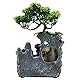 Zerstäubung Luftbefeuchter, Schreibtisch Steingarten Dekoration Desktop-Brunnen Indoor Desktop Brunnen Wasserfall-Luftbefeuchters für Wohnzimmer, Schlafzimmer, Büro und Café, 20 x 20 x 13 cm(220V)
