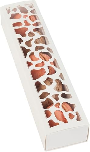 Restaurantware Sentiero Cajas de macaron de 10 pulgadas, 100 cajas de macarrón seguras para golpes, capacidad para 5 macarrones, con tapas, cajas de