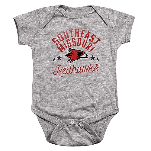 Southeast Missouri State University Official Redhawks Unisex Infant Snap Suit for Baby,Athletic Heather, 12 Months