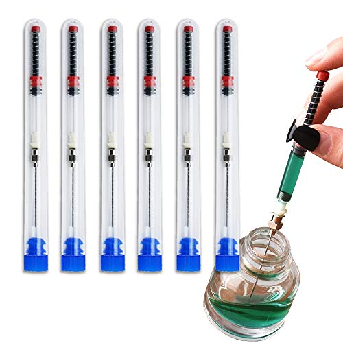 6 Pack New Premium Ink Filling Syringe with Removable Blunt Needle Tip for Fountain Pen(Dust Proof Packaging)