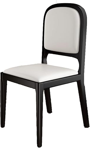 Miniatura 27 de Leather Seat Dining Room Chair with Back, Wooden Dining Chairs Set Kitchen Chair, Dining Room Chairs Armless Seat for Kitchen Living Room