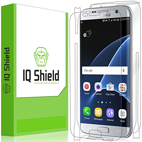 IQShield Full Body Skin Compatible with Samsung Galaxy S7 Edge + LiQuidSkin Clear (Full Coverage) Screen Protector HD and Anti-Bubble TPU Film