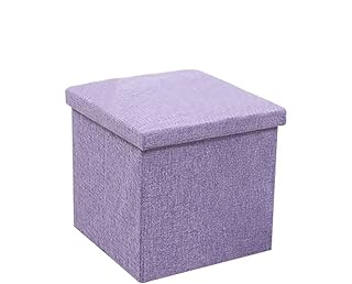 レビュー高評価の商品! クッション付きスツール パープル系チェック