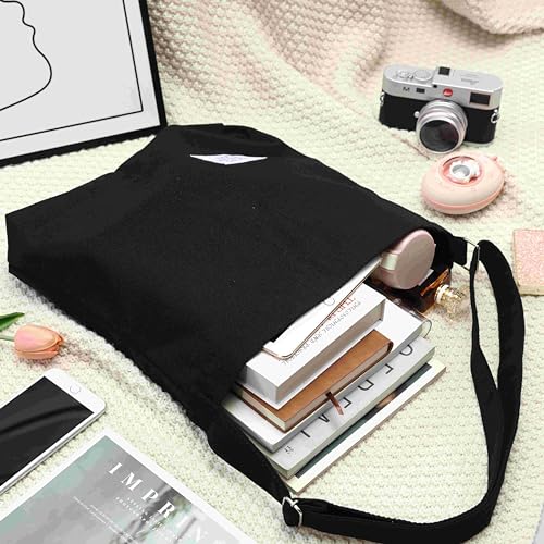 Image of COOLOME Canvas Tote Bag for Women - Crossbody, Shoulder, Travel & Beach Bag