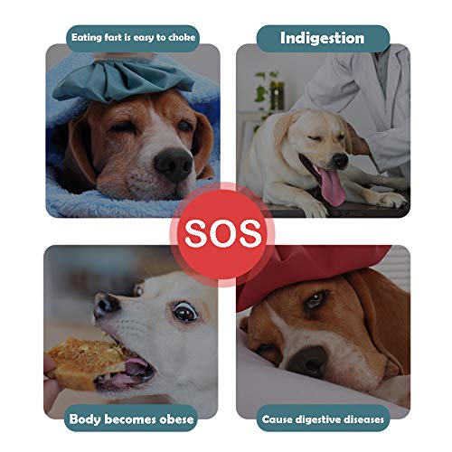 Image of Slow Feeder Dog Bowl Anti Gulping Healthy Eating Interactive Bloat Stop Fun Alternative Non Slip Dog Slow Food Feeding Pet Bowl Slow Eating Healthy Design for Small Medium Size Dogs