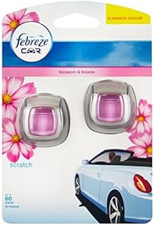 Febreze Car Air Freshener Economy Twin Pack Blossom and Breeze Clip-on Car Vent Air Freshener