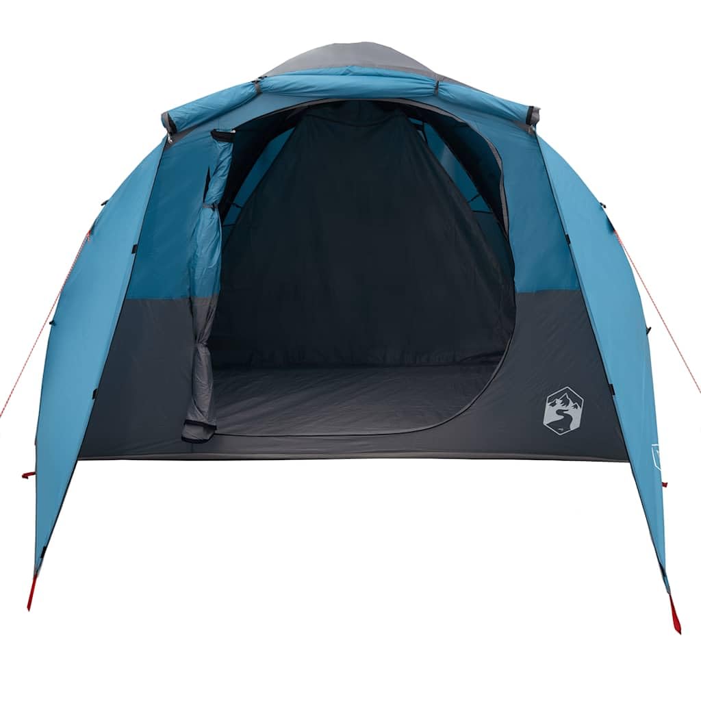Tunnelzelt für 6 Personen, Großes Familienzelt mit 2 Schlafkabinen, Stabiles Campingzelt für Outdoor-Abenteuer, Gestell aus Glasfaser, Grün, 564 x 260 x 185 cm