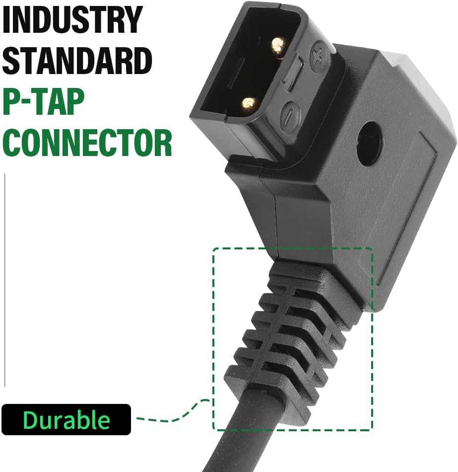 12V Metal Regulated Surge Protection P-Tap D-Tap Splitter for ARRI|RED|Sony|Teradek |Smallhd|DJI|TILTA |SmallRig|V-Mount|Gold-Mount, 4 * 1/4"-20 Screw Threads- 17.7 inches(Red)