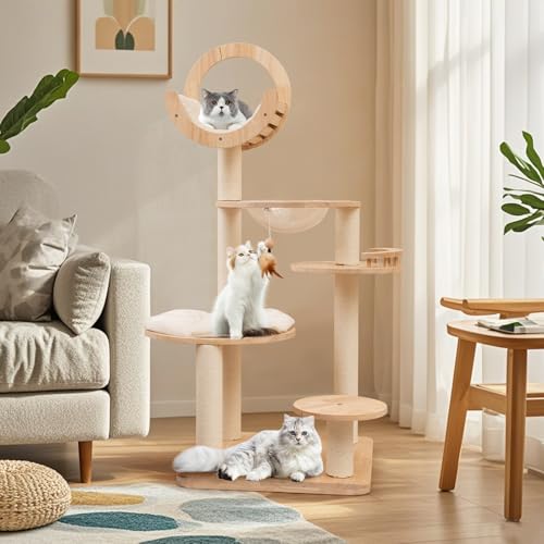 Árbol para Gatos de Madera 57 Pulgadas con Multiniveles miniatura 2