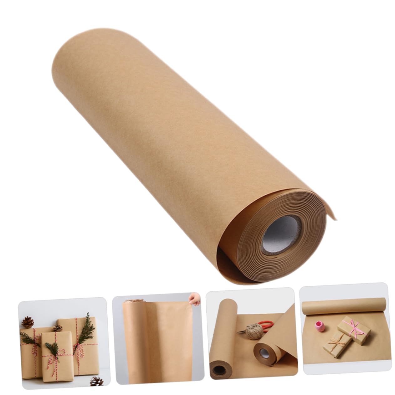 NUOBESTY 1 Papier - Rolka Papieru Do Pakowania Z Pulpy Drzewnej Na Imprezy I Kompozycje Kwiatowe - Naturalny I Bezpieczny Dla Rzemiosła