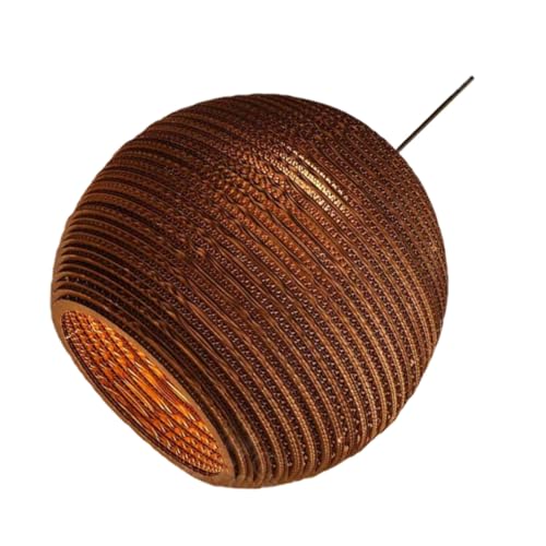 Lustre élégant en papier effet alvéolé, éclairage suspendu décoratif chic
