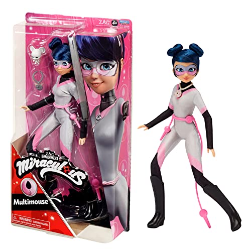 BANDAI Miraculous Ladybug and Cat Noir Toys Multimouse - Muñeca articulada de 26 cm con Accesorios y muñecas milagrosas Kwami Miraculous