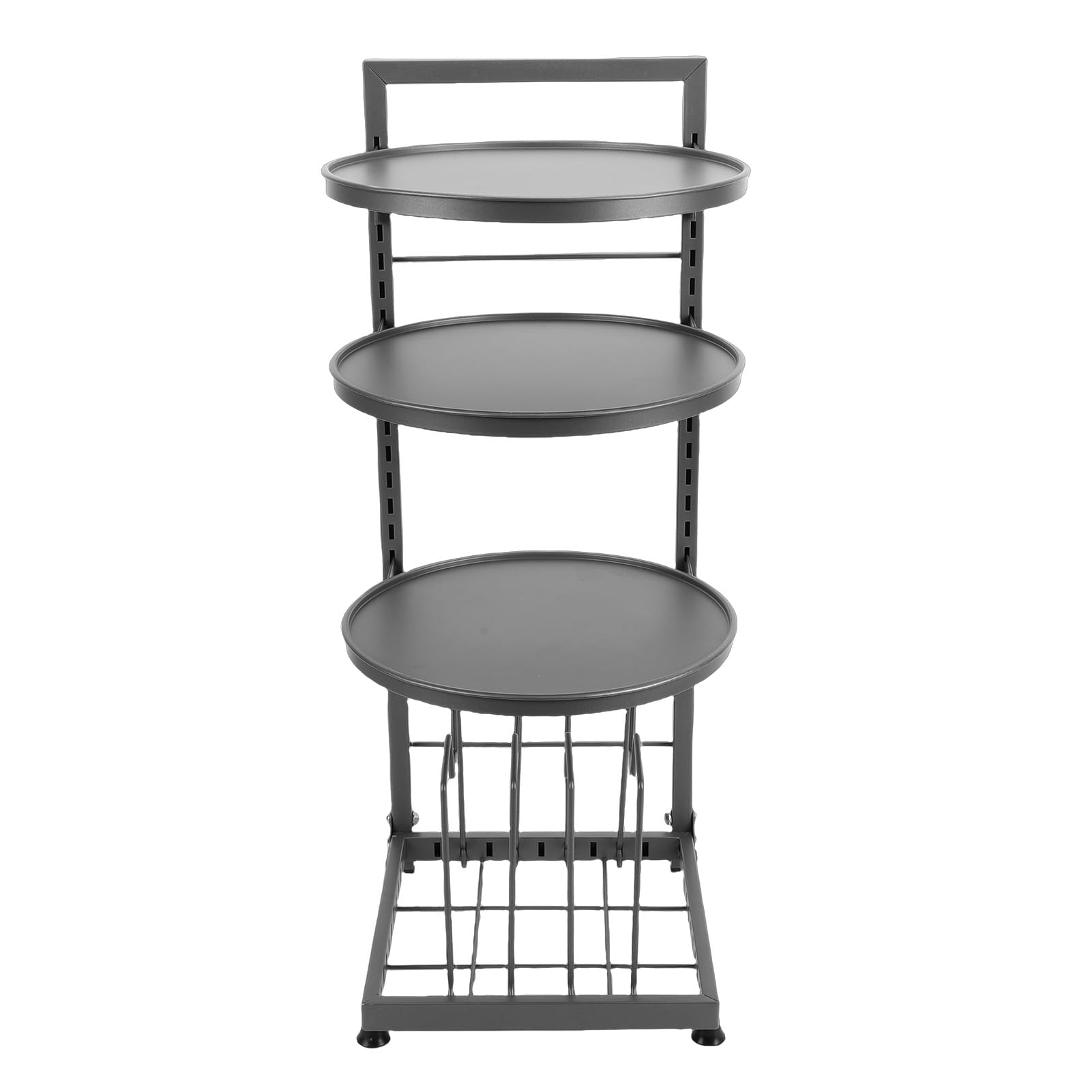 Sonew Soporte de Almacenamiento Debajo del Gabinete de 4 Niveles para Ollas Sartenes Utensilios de Cocina Frutas Verduras y Especias – Estante de Acero al Carbono con Diseño Compacto
