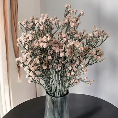 Image of Art Street Babys Breath Pink Flower Artificial Gypsophila Bouquets Flowers| Faux Flowers for Vases| Decoration Items for Living Room, (Pack of 1)