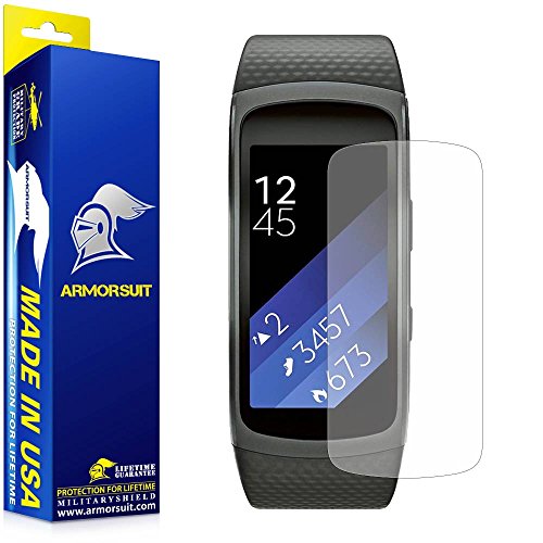 ArmorSuit Samsung Gear Fit 2/Fit 2 Anti-Glare Screen Protector (2 Pack) Full Coverage MilitaryShield Screen Protector for Gear Fit 2/Fit 2 - Matte Anti Bubble Film