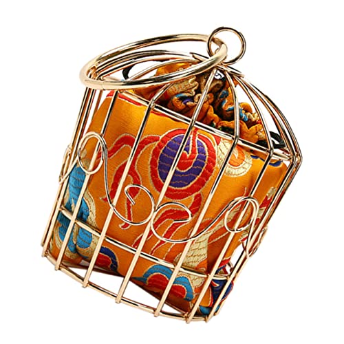 Sac à bandoulière cage à oiseaux en fer une finition haute couture en jaune