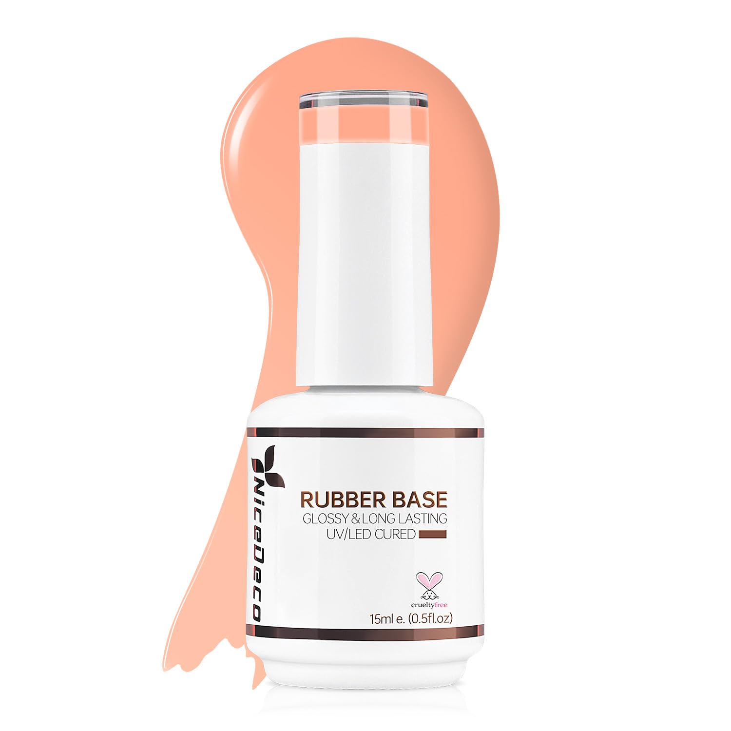 Nicedeco Base Rubber para Uñas Esmaltes Semipermanentes en Gel Base de Caucho UV/LED Soak-Off Colores Vibrantes y Duraderos 15ML 06 — view 27