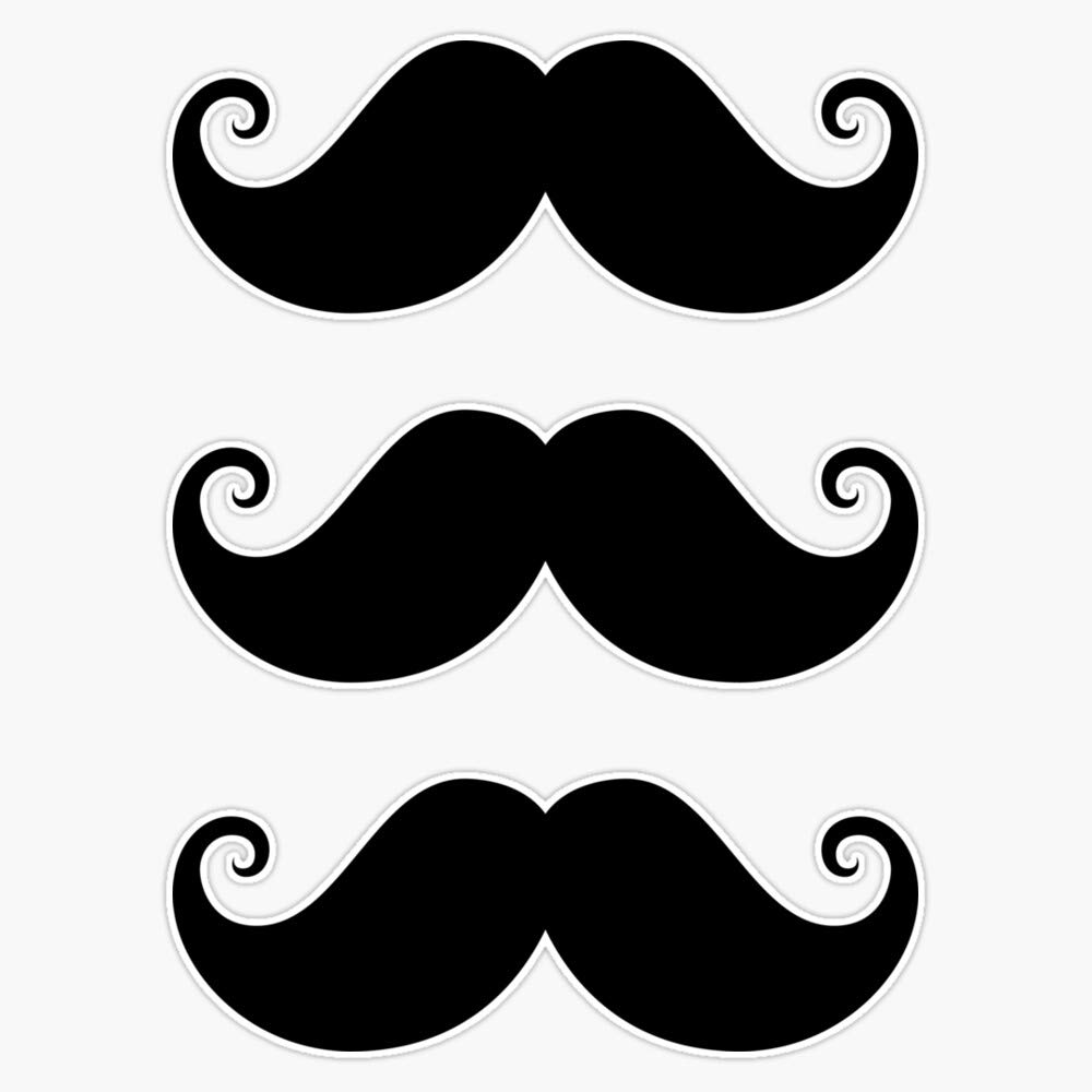 Mustache! Vinyl Waterproof Sticker Decal Car Laptop Wall Window Bumper Sticker 5"